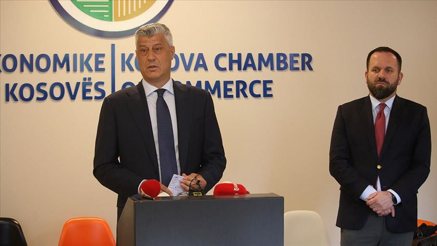 Thaci posetio Privrednu komoru Kosova: Ekonomiji neophodan hitan paket pomoći nakon pandemije 