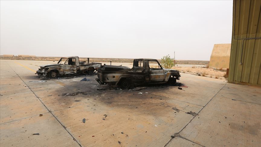 Libya ordusu Hafter milislerinin 10 silahlı aracını imha etti