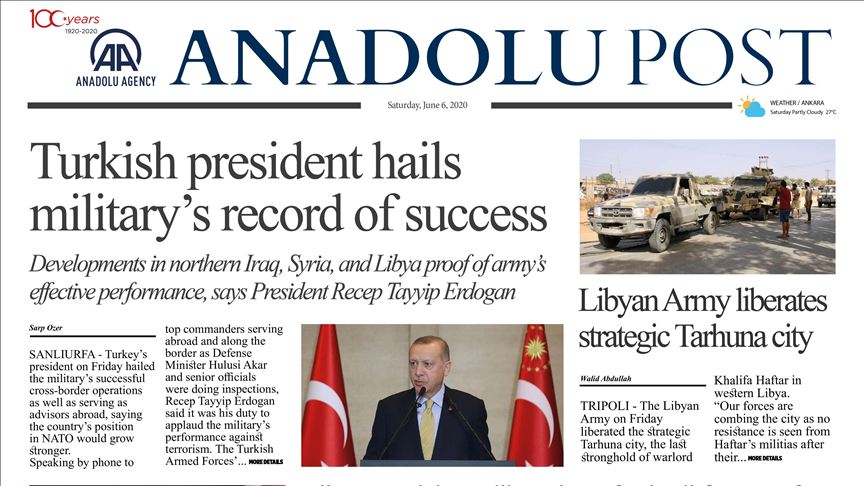 Anadolu Post - Issue of June 6, 2020