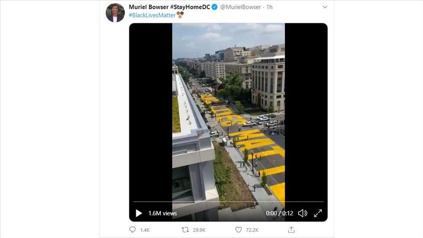 DC paints 'Black Lives Matter' on White House road