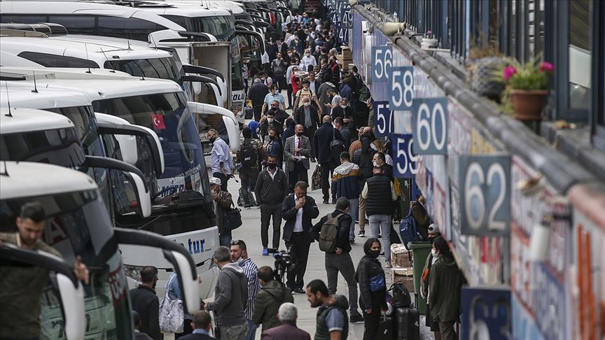 İstanbul'da şehirlerarası otobüs sefer sayısı günde 800'e çıktı