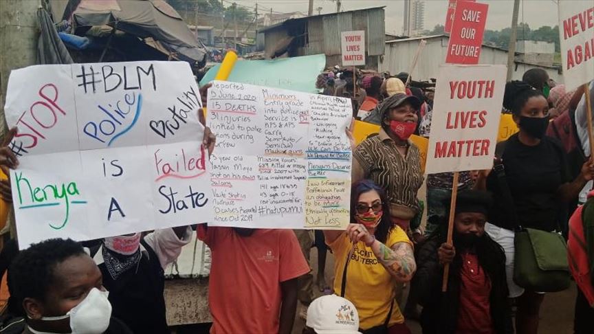 Hundreds protest police killings in Kenya during curfew