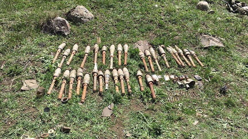 Weapons, ammunition of PKK seized in Turkey