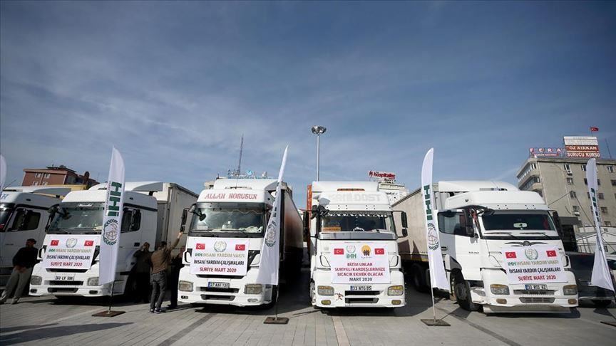 Turkish groups send humanitarian aid to Idlib, NW Syria