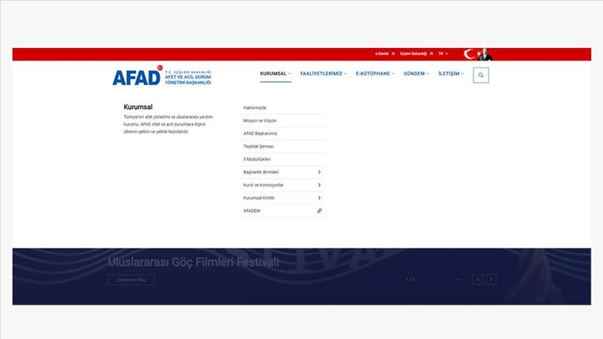 AFAD iki sistemin web sayfalarını kullanıma açtı