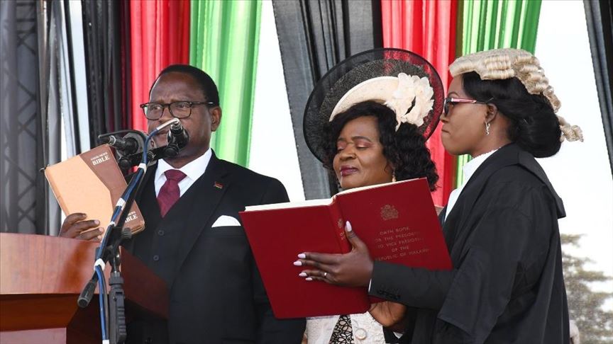 Malawi’s newly elected president sworn in