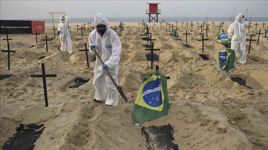 Brazil reports 552 virus fatalities, 267 die in Mexico
