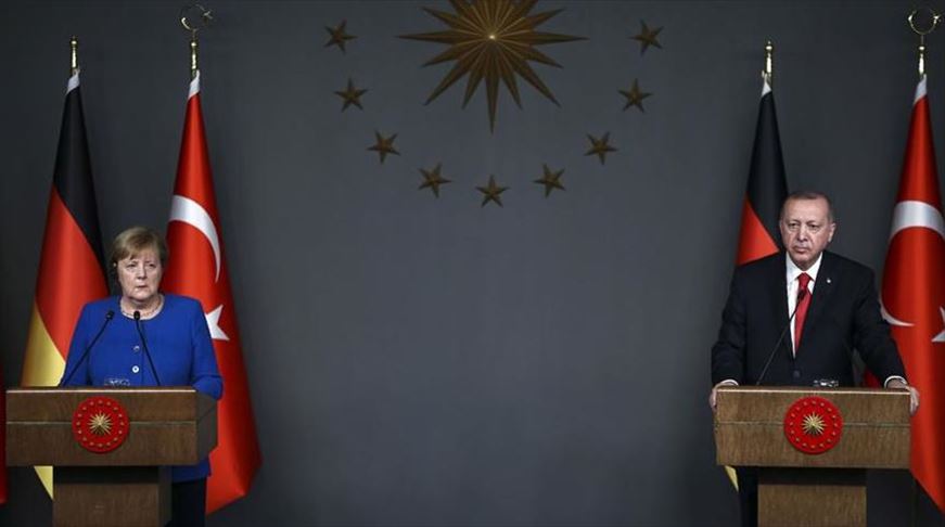 Turkish, German leaders discuss virus, situation in Syria, Libya