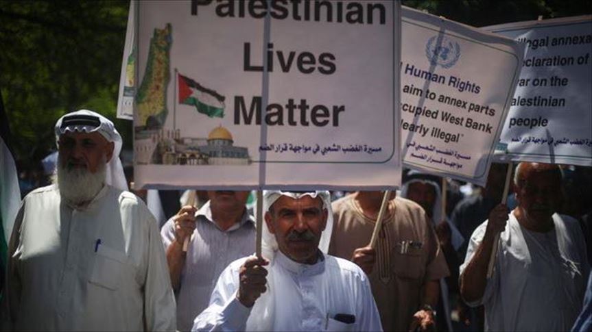 Gaza : une marche contre le plan d'annexion israélien