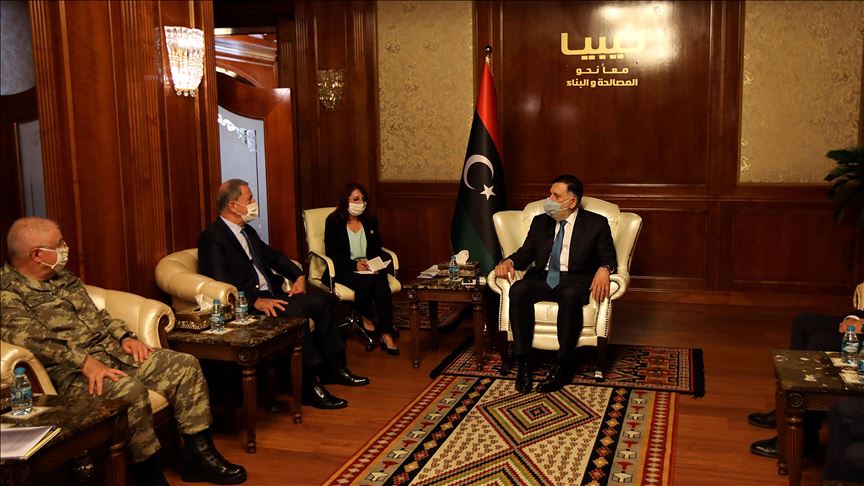 Bakan Akar ve Orgeneral Güler, Libya Başbakanı Serrac ile görüştü