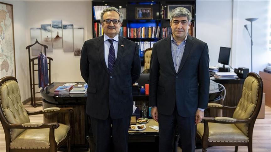 Pakistani ambassador visits Anadolu Agency in Ankara
