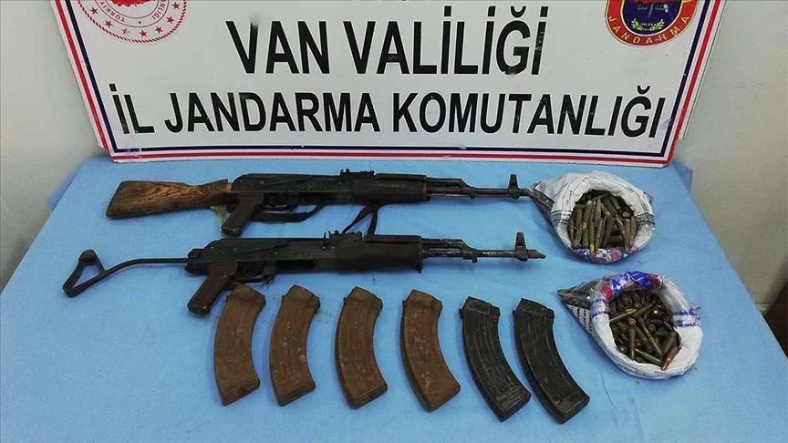 Weapons, ammunition belonging to PKK seized in Turkey