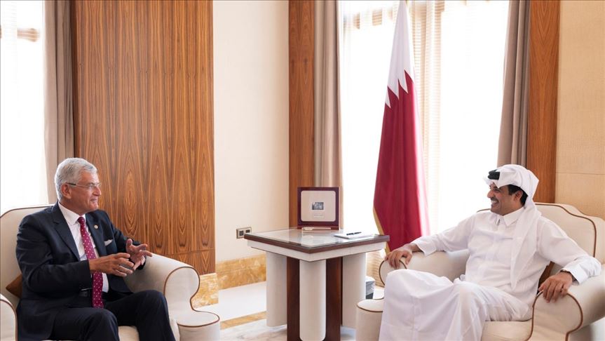 أمير قطر يلتقي الدبلوماسي التركي فولكان بوزكير