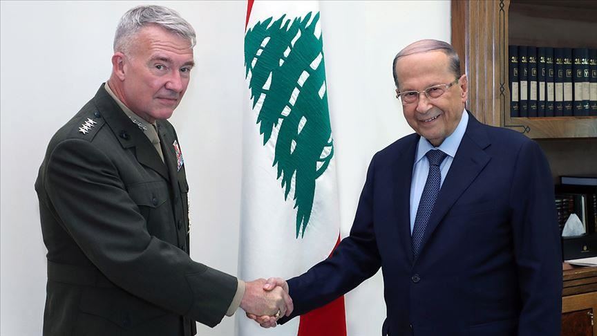 دیدار میشل عون با فرمانده سنتکام درباره همکاری نظامی لبنان و آمریکا