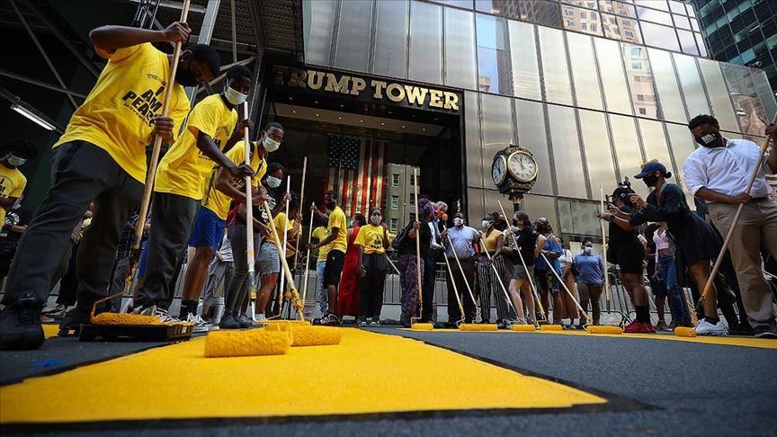 NYC paints Black Lives Matter outside Trump Tower