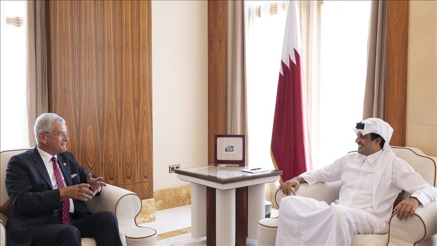 Qatar’s Emir meets UNGA president-elect