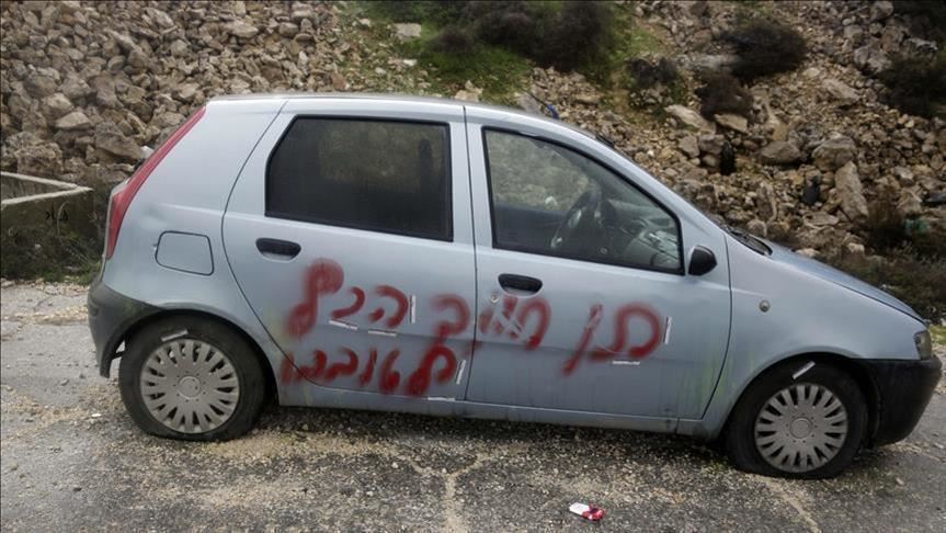 Jewish settlers vandalize Palestinian vehicles in West Bank