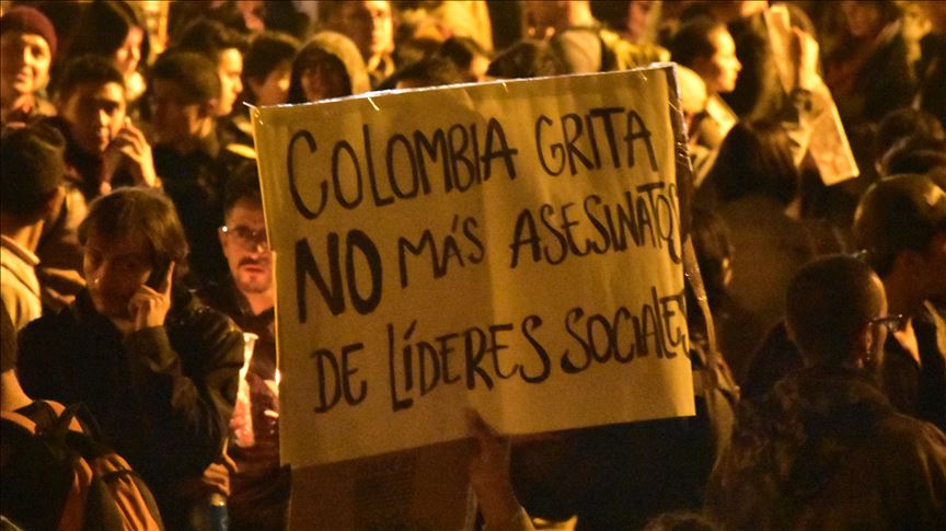 Gobierno de Colombia informó que en lo corrido de 2020 han sido asesinados 37 líderes sociales