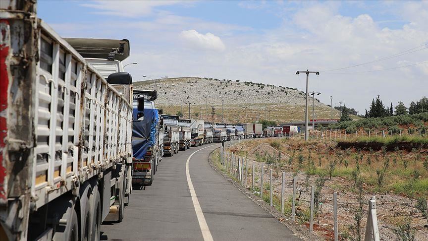 Turkish charity sends 37 truckloads of aid to N.Syria