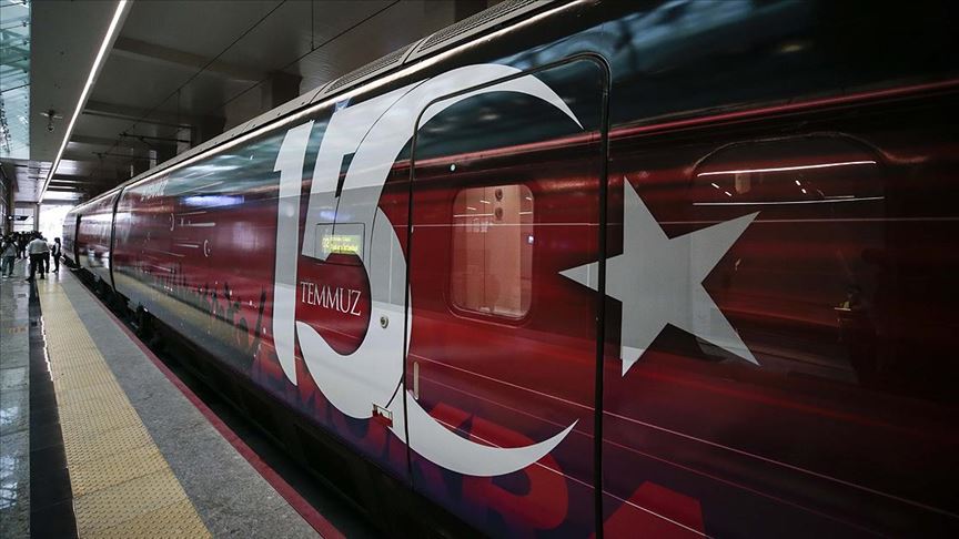 15 Temmuz Demokrasi ve Milli Birlik Treni ilk seferinde Ankara'dan hareket etti