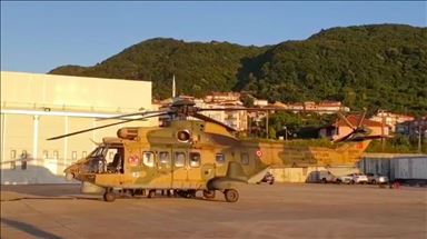 Turkish Air Forces save person who tumbled into canyon