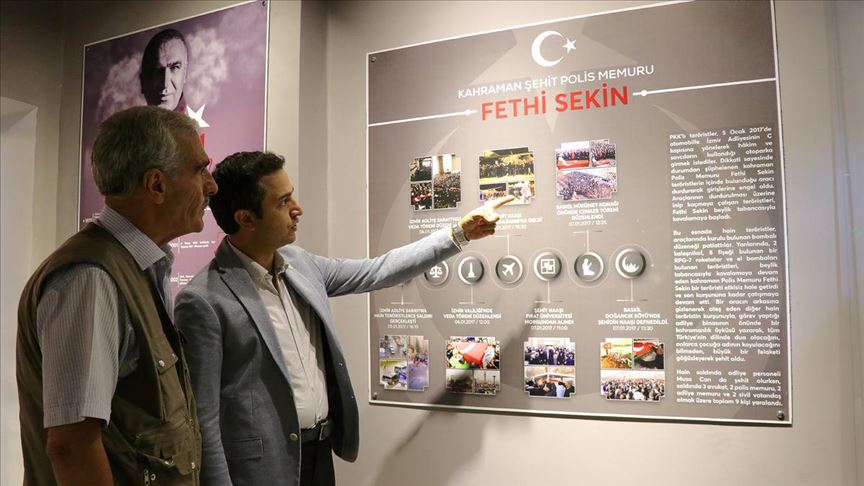Şehit babasından oğlunun hatıralarının sergilendiği müzeye duygusal ziyaret