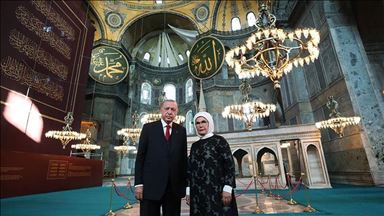 بازدید اردوغان از ایاصوفیه در آستانه رویداد تاریخی برگزاری نماز در این مسجد