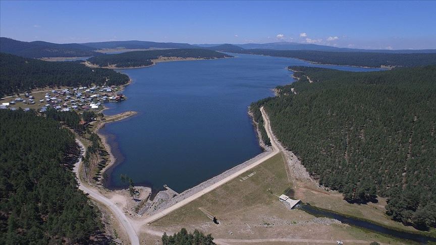 Batı Karadeniz'in en büyük yapay göleti sulama projesi için boşaltılıyor