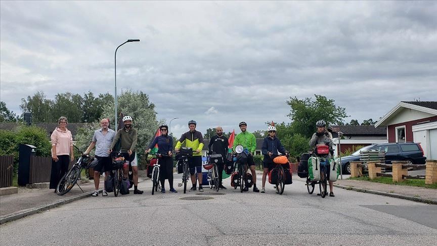 Swedish activist cycles for Gaza