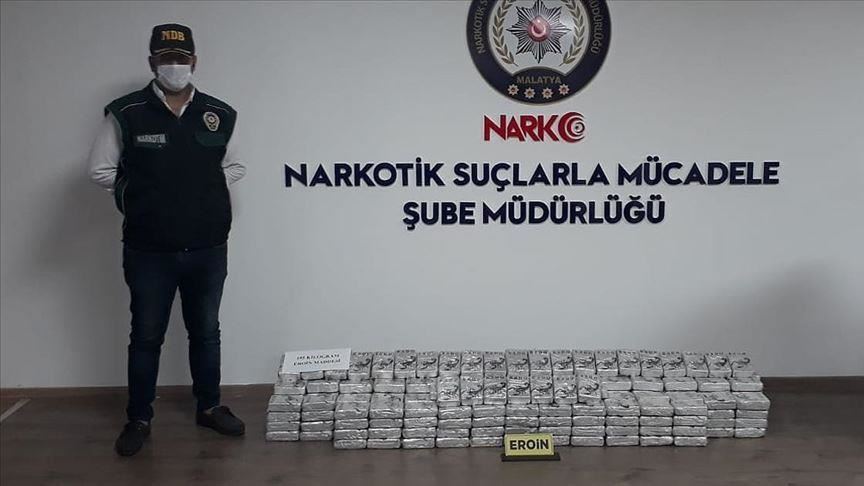 Police seize record 195 kg of heroin in eastern Turkey