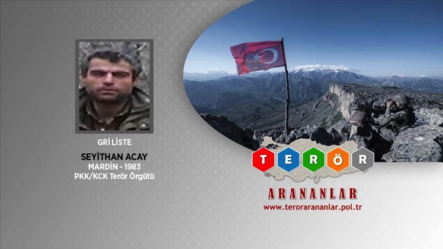 MİT'in operasyonunda etkisiz hale getirilen terörist 'gri liste'den 