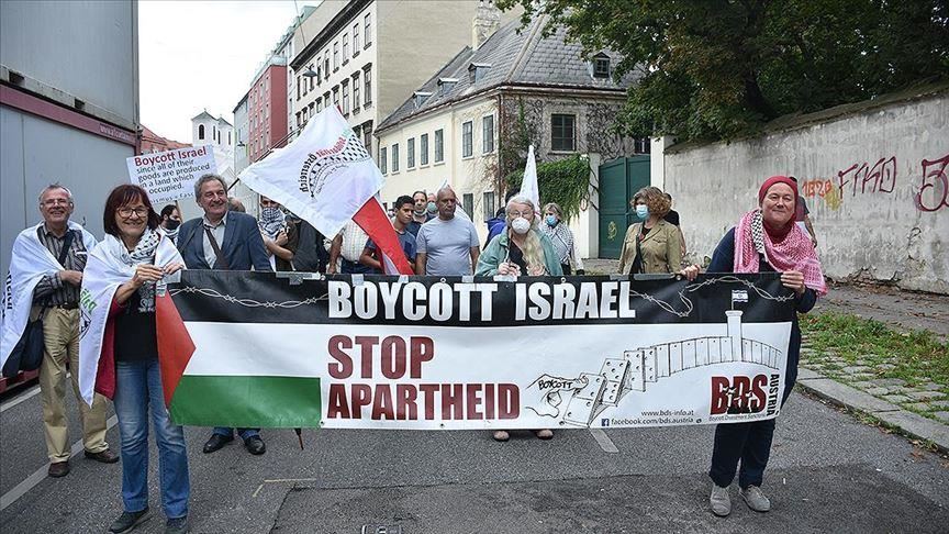 Protesters in Austria slam Israel's annexation plan
