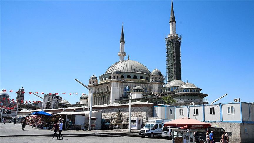 Taksim'e yapılan caminin genel işçiliğinin yüzde 65'i tamamlandı