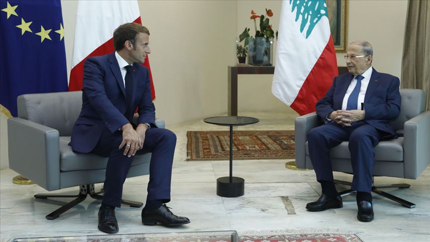 Lübnan Cumhurbaşkanı Avn, Macron'dan Beyrut'taki patlama anının uydu görüntülerini istedi