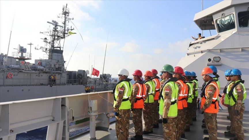 TNI AL latihan perang bersama kapal Turki di Laut Mediterania