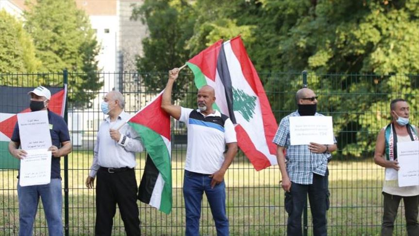 أمام سفارة الإمارات ببرلين.. فلسطنييون يتظاهرون ضد التطبيع 