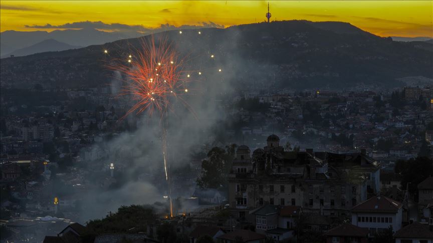 Sarajevo Vatromet Povodom Nove 1442 Hidzretske Godine