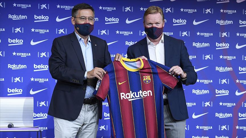 Barcelona Ronald Koeman'ı tanıttı