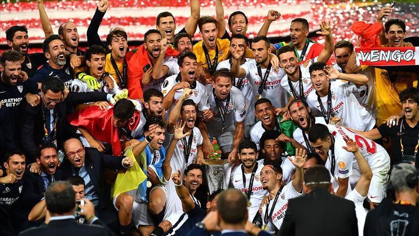 Football Sevilla Bag Sixth Europa League Trophy