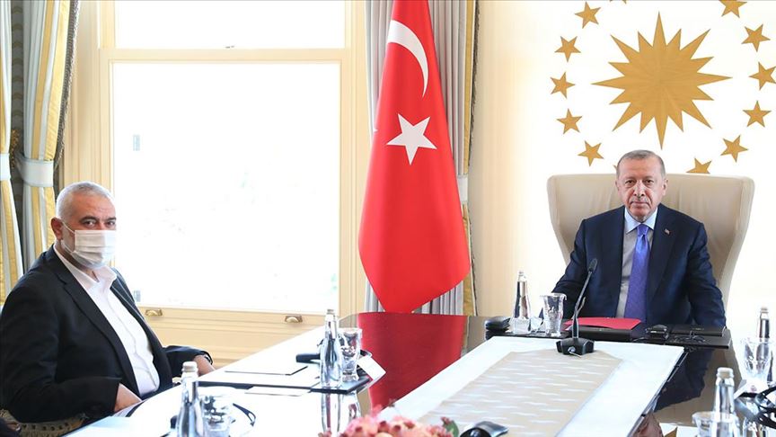 الرئيس أردوغان يستقبل هنية في إسطنبول