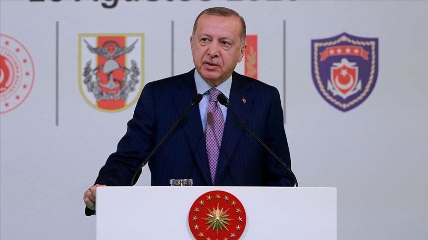 Turkey proceeds resolutely in defense industry: Erdogan