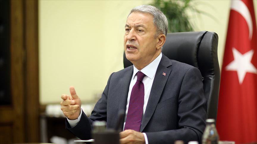 Turkey chases its rights, not tension in E.Med: Defense chief