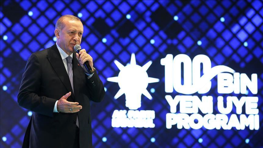 Turkish president says his party will continue to grow