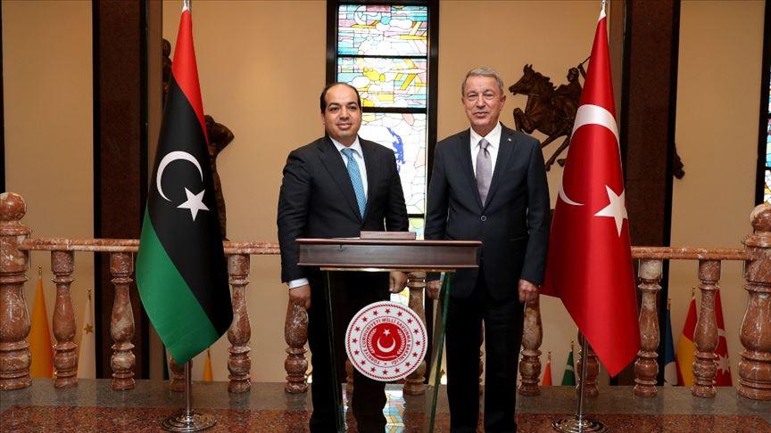 Akar, Libya UMH Başkanlık Konseyi Başkan Yardımcısı Maiteek ile görüştü