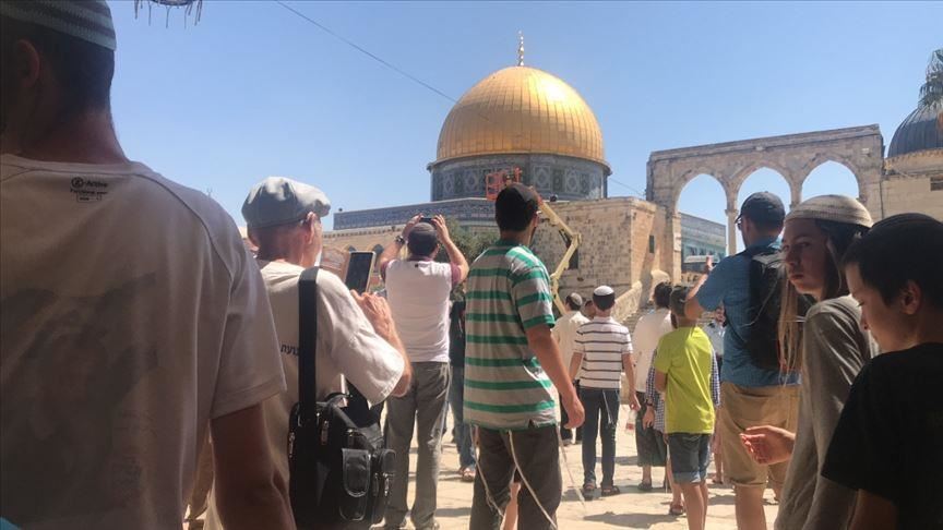 Dozens of Jewish settlers storm Al-Aqsa Mosque