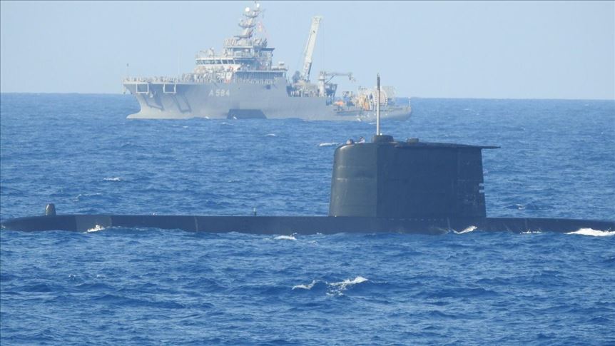 شلیک آموزشی اژدر‌های زیردریایی ارتش ترکیه