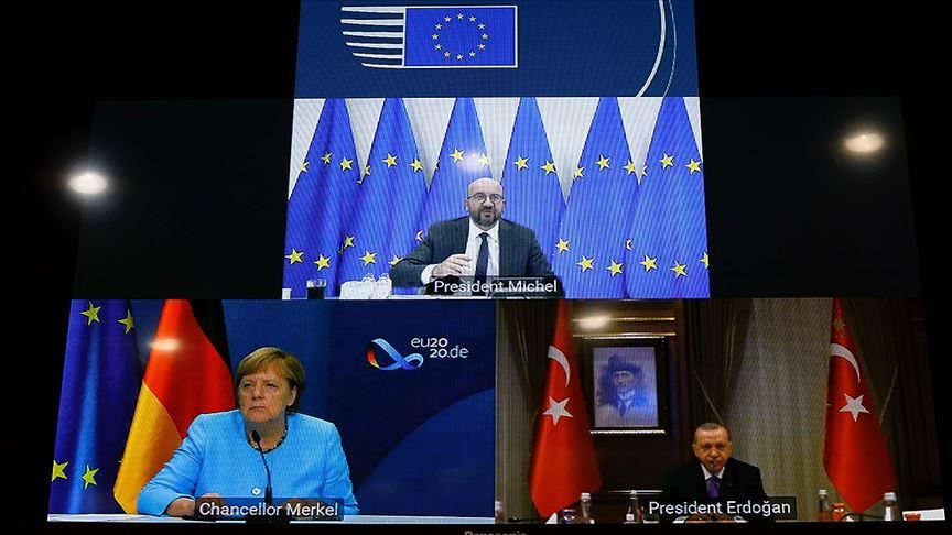Erdoğan dhe Merkel mbajnë një takim virtual me kreun e BE-së