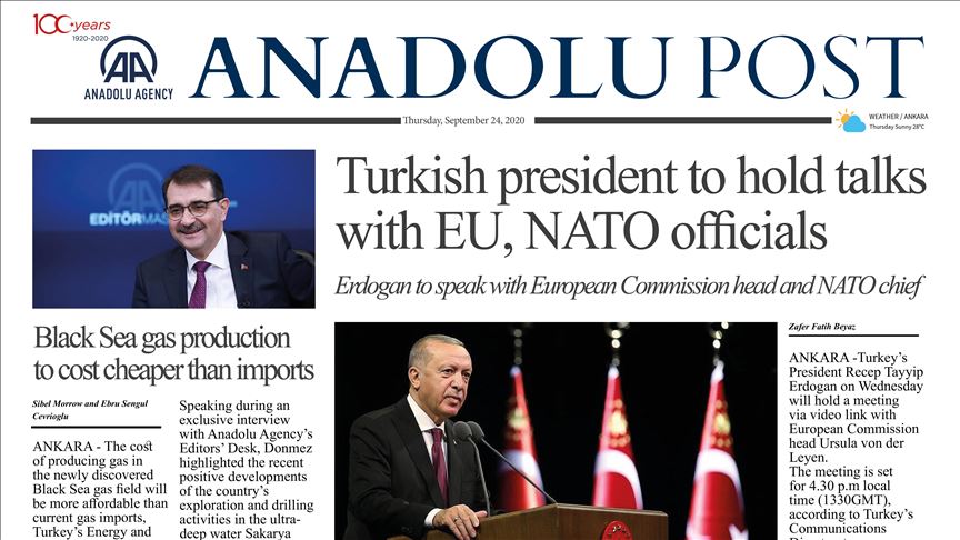 Anadolu Post - Issue of September 24, 2020
