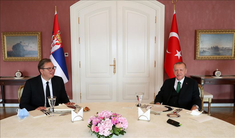 Presidenti Erdoğan takon homologun serb Vuçiç në Stamboll