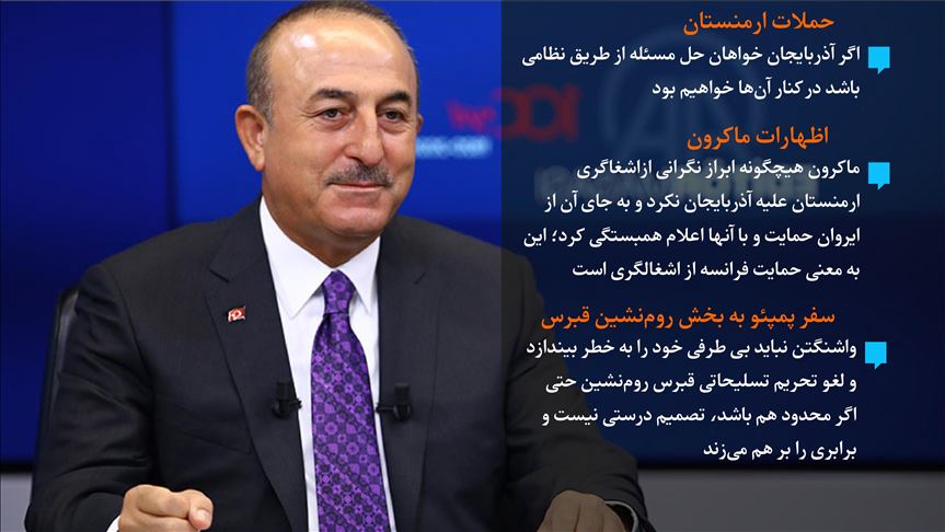 چاووشاوغلو: اگر آذربایجان خواهان حل مسئله از طریق نظامی باشد در کنار آنها خواهیم بود